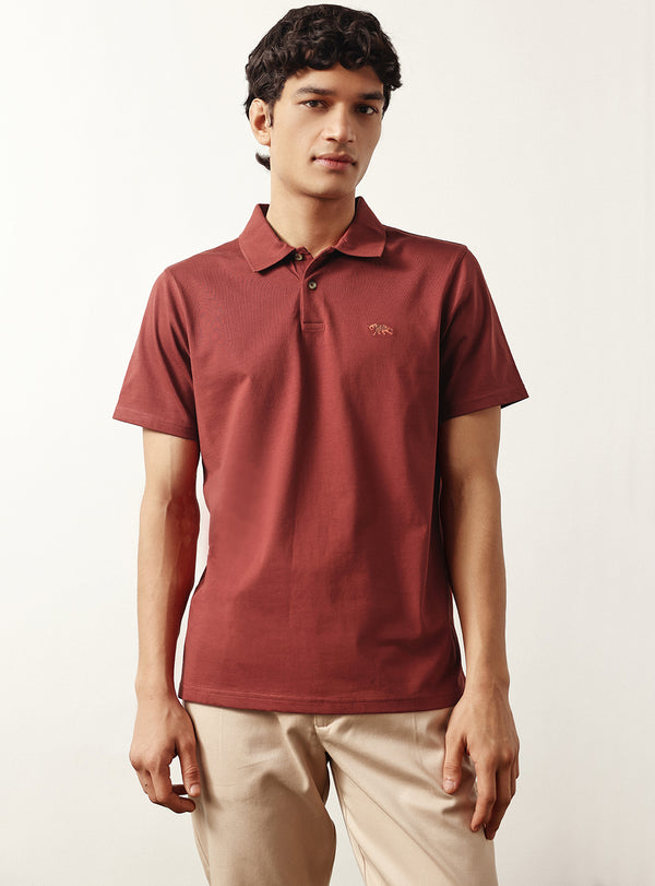 Redwood Rust Cotton Polo