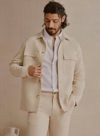 Dune Beige Stripe Jacket