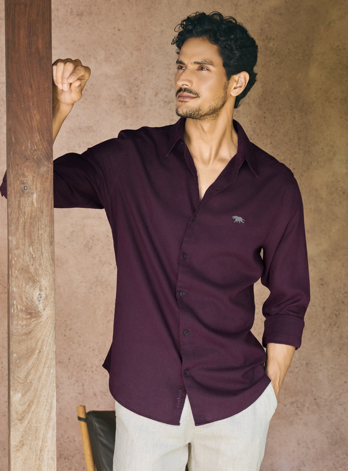 Mystic Violet Lyocell Linen Shirt