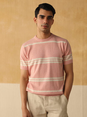 Coral Peach Melange Crew