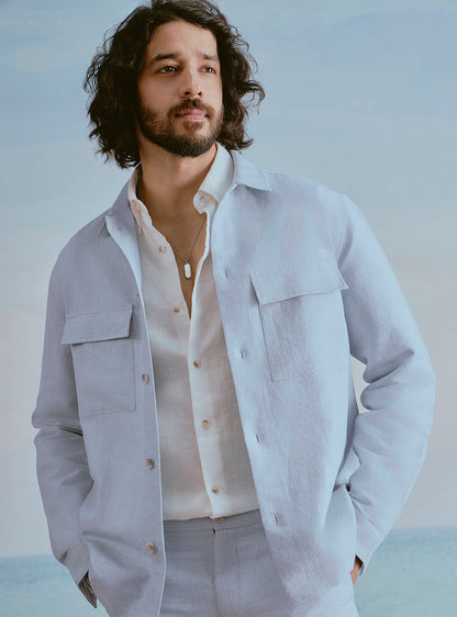 Ocean Blue Stripe Jacket