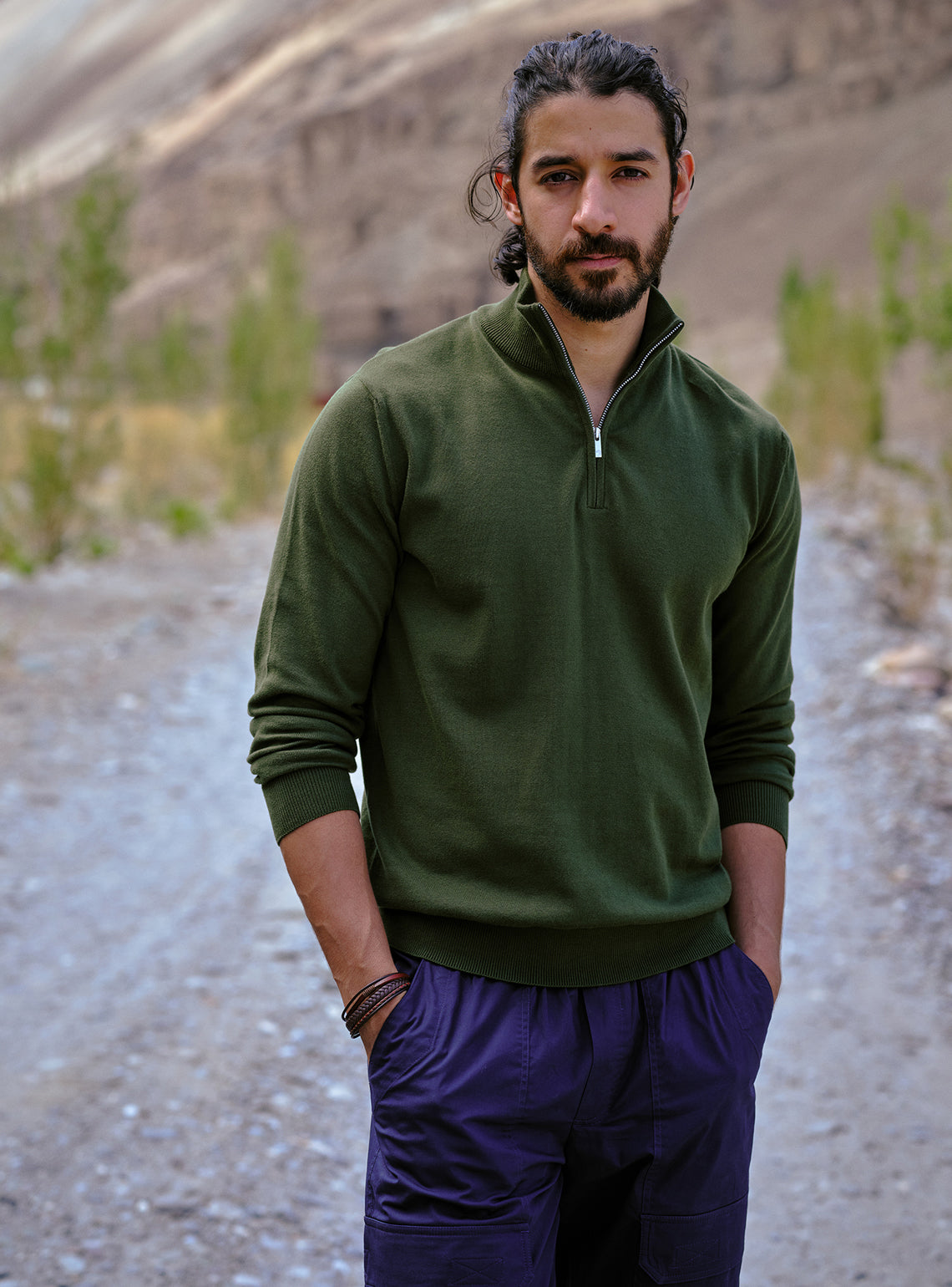 Canopy Olive Cotton Pullover
