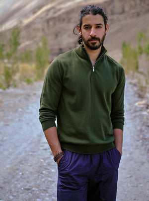 Canopy Olive Cotton Pullover