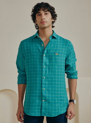 Celadon Green Linen Shirt