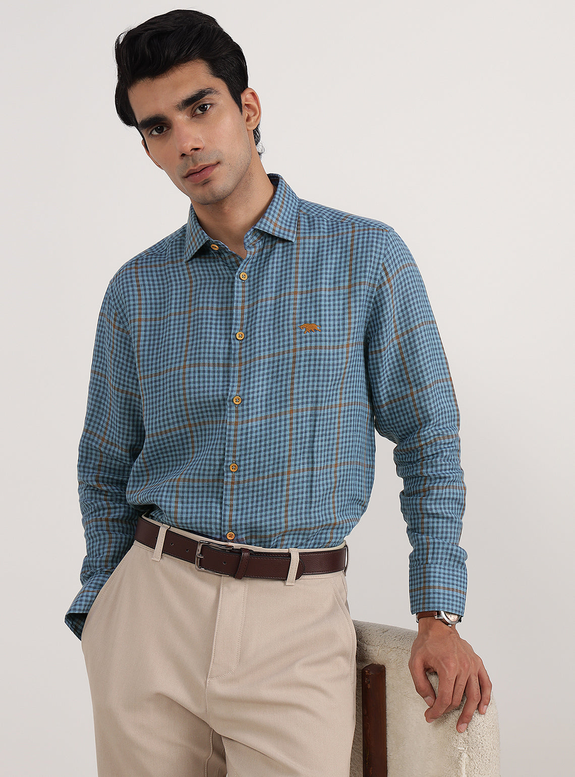 Aegean Blue Linen Shirt