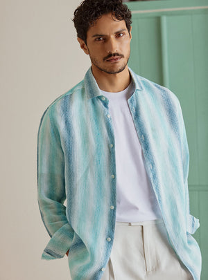 Striped Horizon Linen Shirt