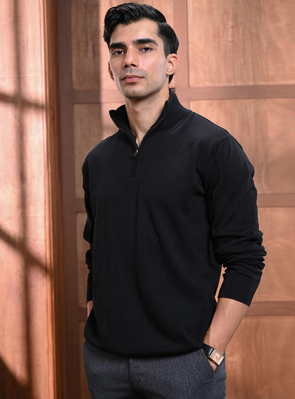 Mirage Black Cotton Pullover