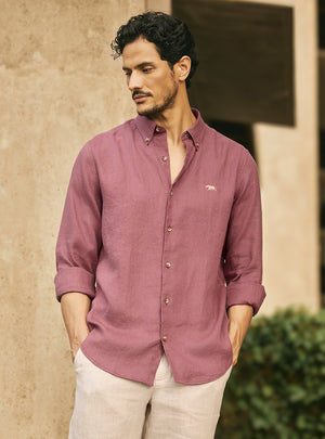 Aurora Pink European Linen Shirt