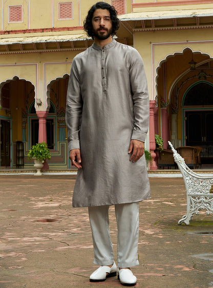 Zorba Grey Cotton Silk
