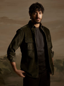 Dusky Olive Corduroy Shirt