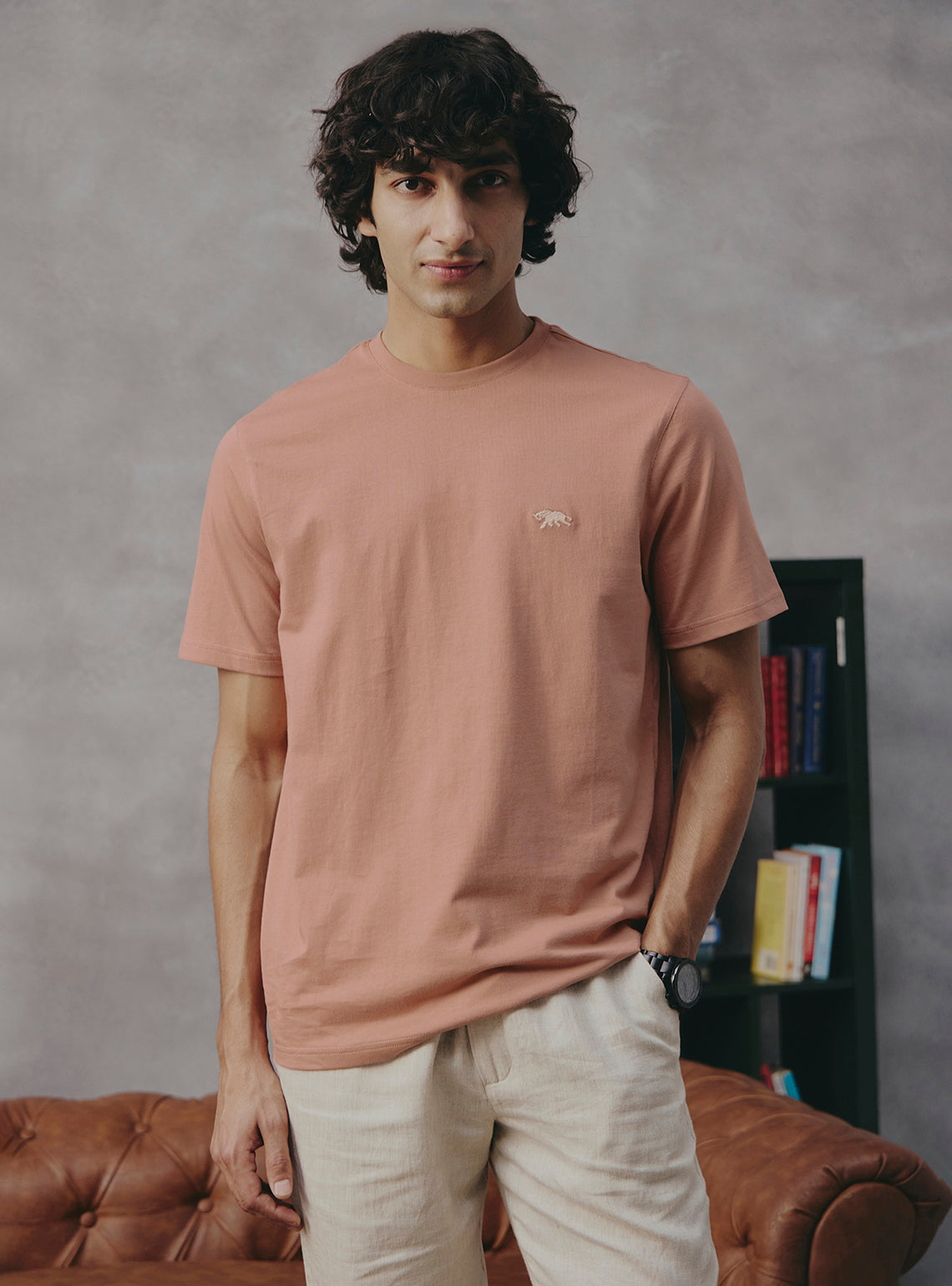Cocoa Brown Cotton Crewneck