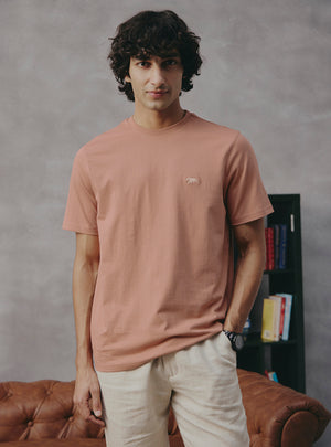 Cocoa Brown Cotton Crewneck