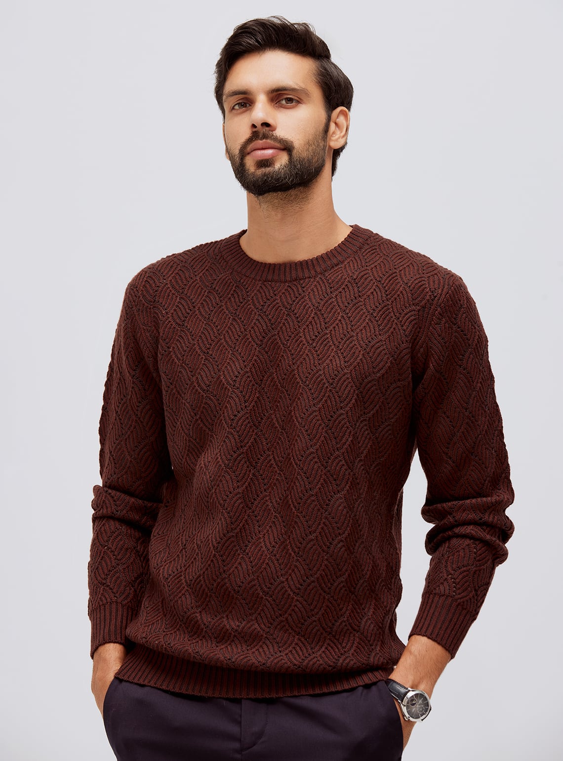Ruby Brown Merino Pullover