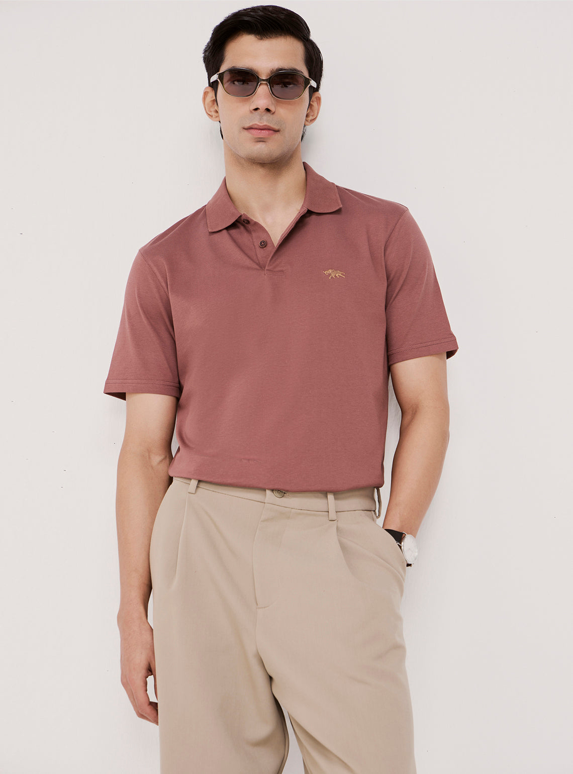Merlot Burgundy Cotton Jersey Polo