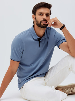 Dark Pastel Pique Polo