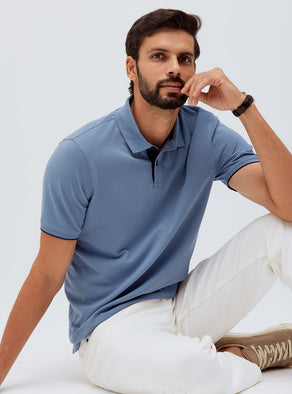 Dark Pastel Pique Polo