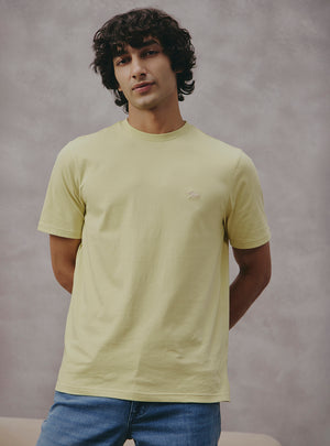 Honey Yellow Cotton Crewneck