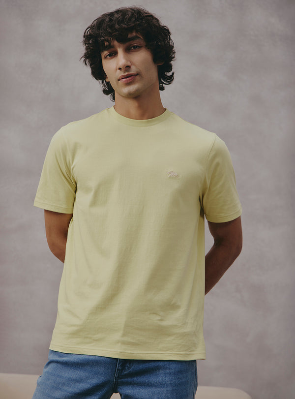 Honey Yellow Cotton Crewneck