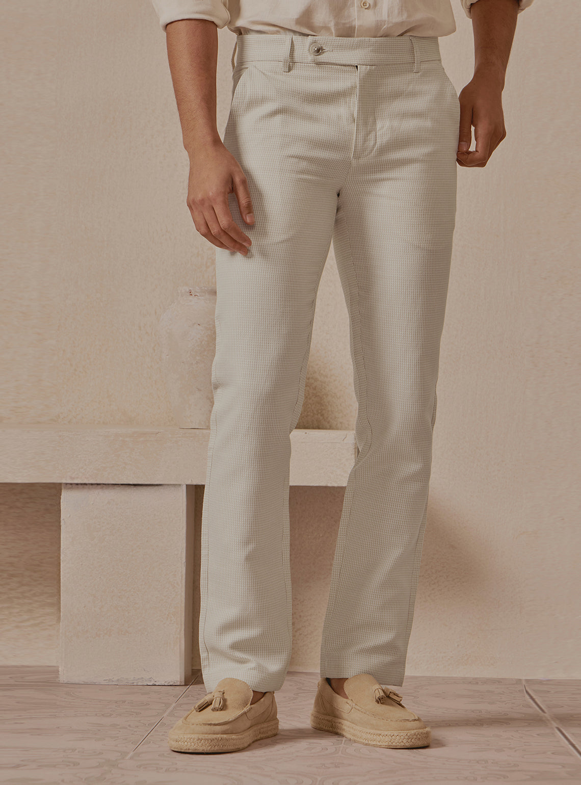Drift Beige Linen Trousers