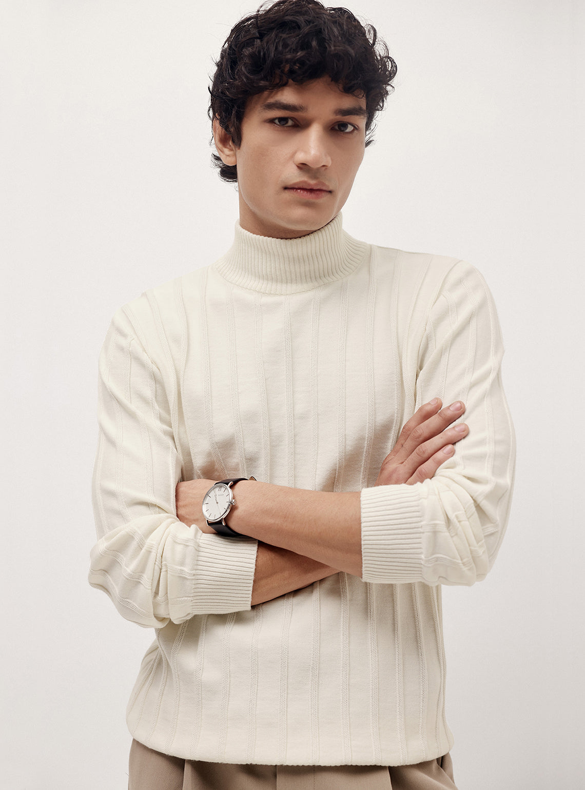 Seashell White Cotton Pullover