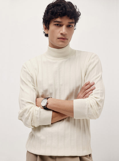 Seashell White Cotton Pullover