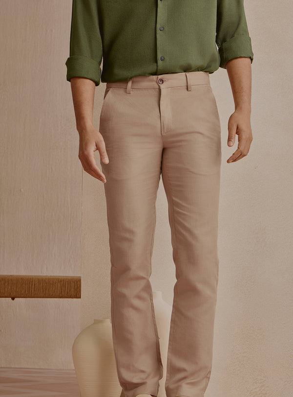 Silt Brown Linen Trousers