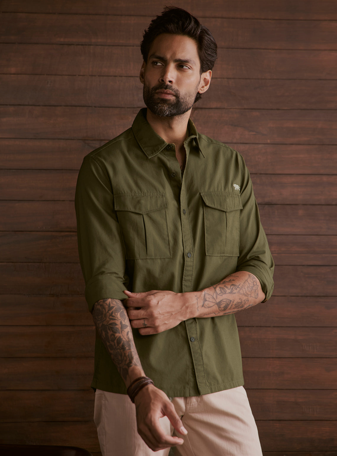 Canopy Olive Explorer Cotton Shirt