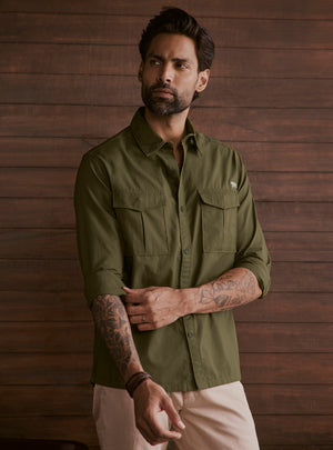 Canopy Olive Explorer Cotton Shirt
