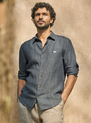 Heirloom Grey European Linen Shirt