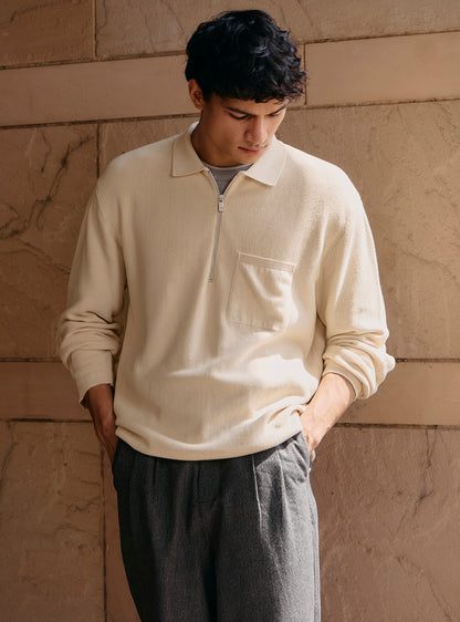 Dawn Off-White Cotton Pullover