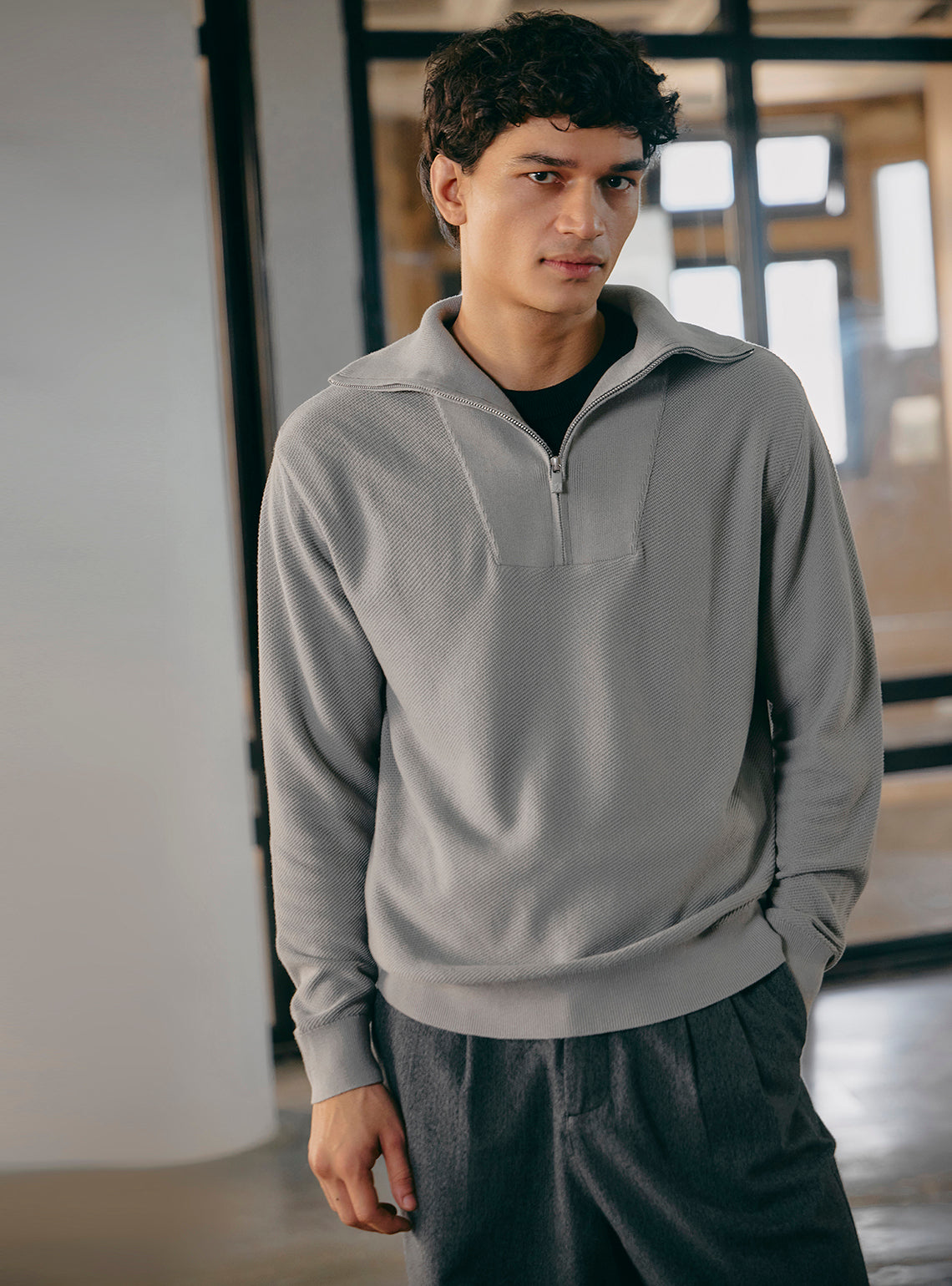 Tapa Grey Cotton Pullover