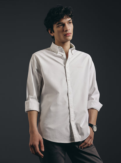 Lily White Cotton Oxford Shirt
