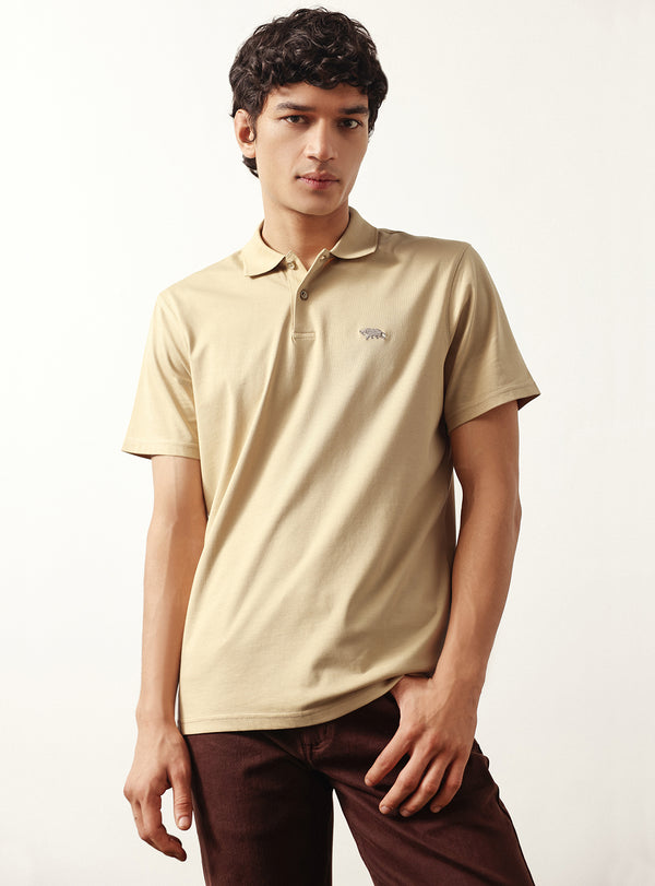 Khaki Bistro Cotton Polo