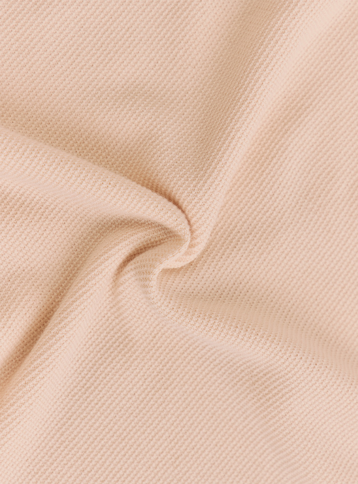 Petal Pink Cotton Honeycomb Knit Crewneck