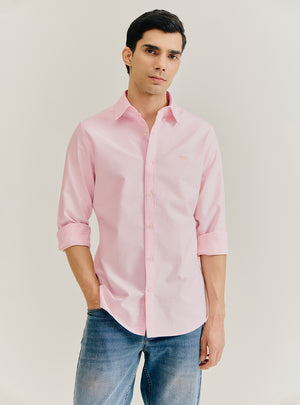 Rose Pink Giza Cotton Oxford Shirt