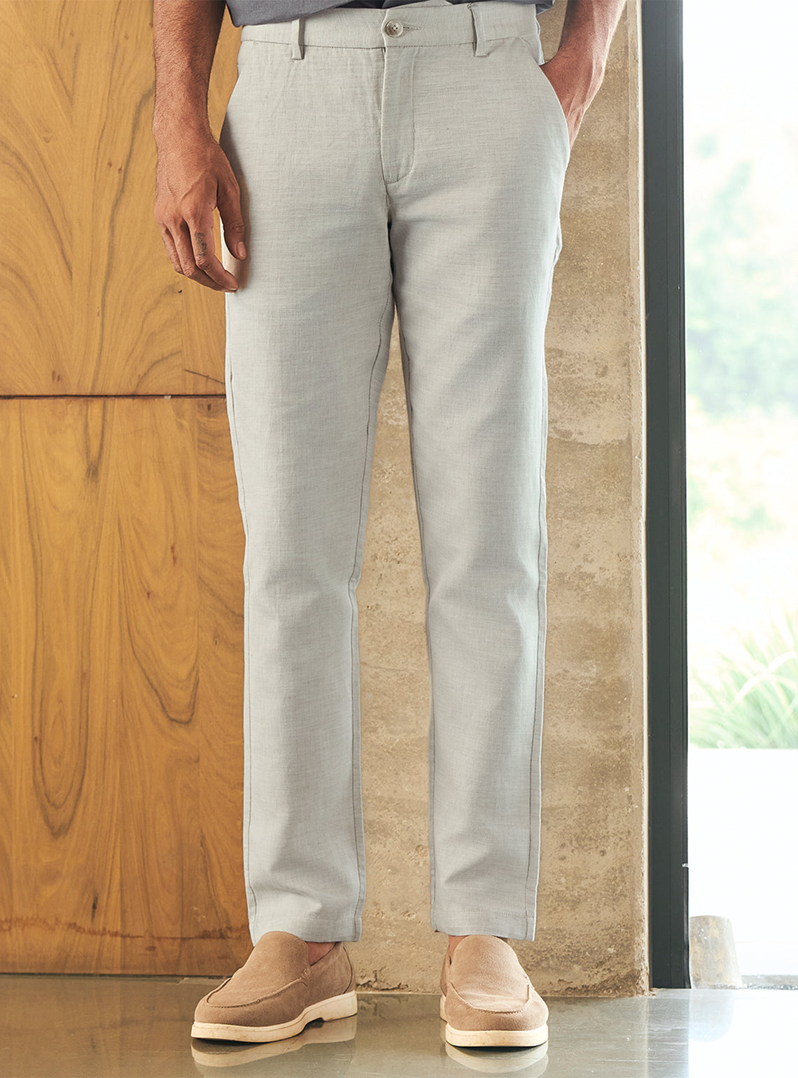 Mist Beige Linen Trousers