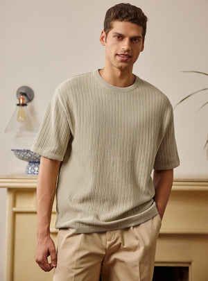 Pale Sage Cotton Crew