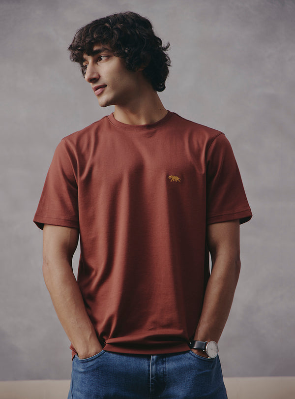 Pepper Brown Supima Cotton Crewneck