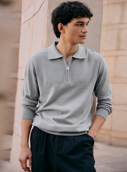 Bombay Grey Cotton Pullover