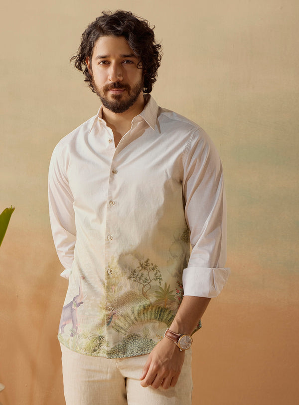 Spring Song Cotton Print Shirt