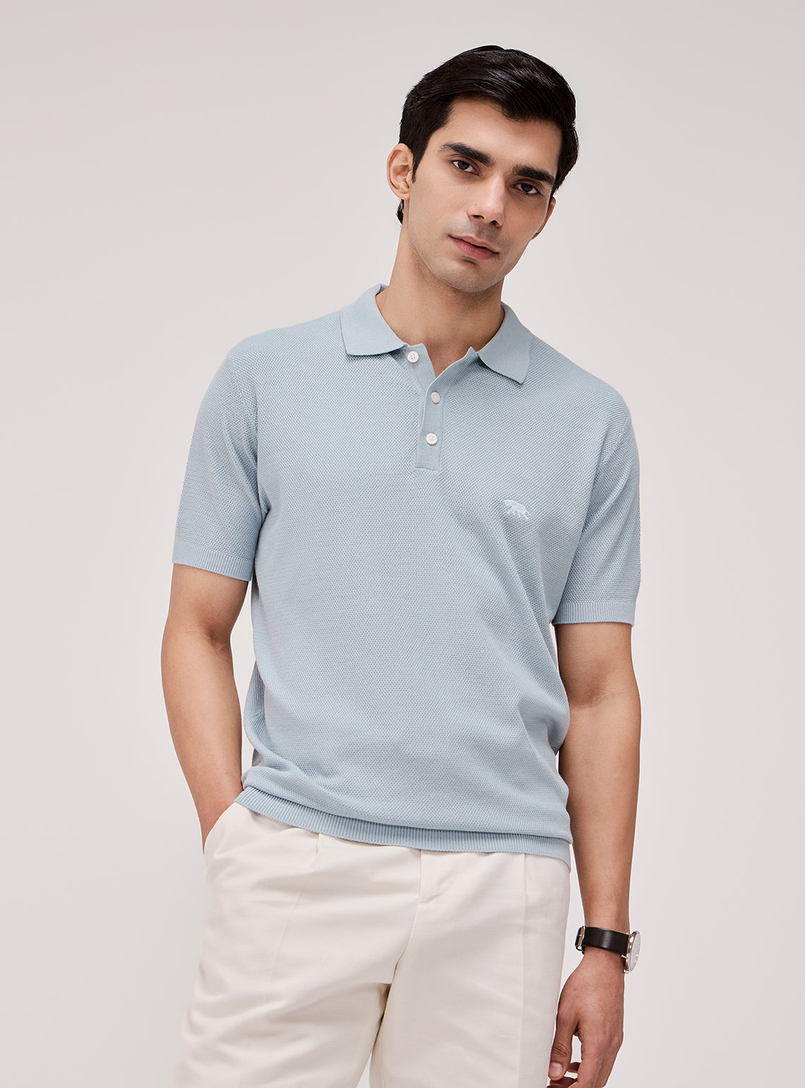 Harbour Blue Cotton Polo