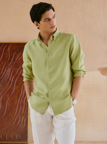 Sage Green Linen Shirt