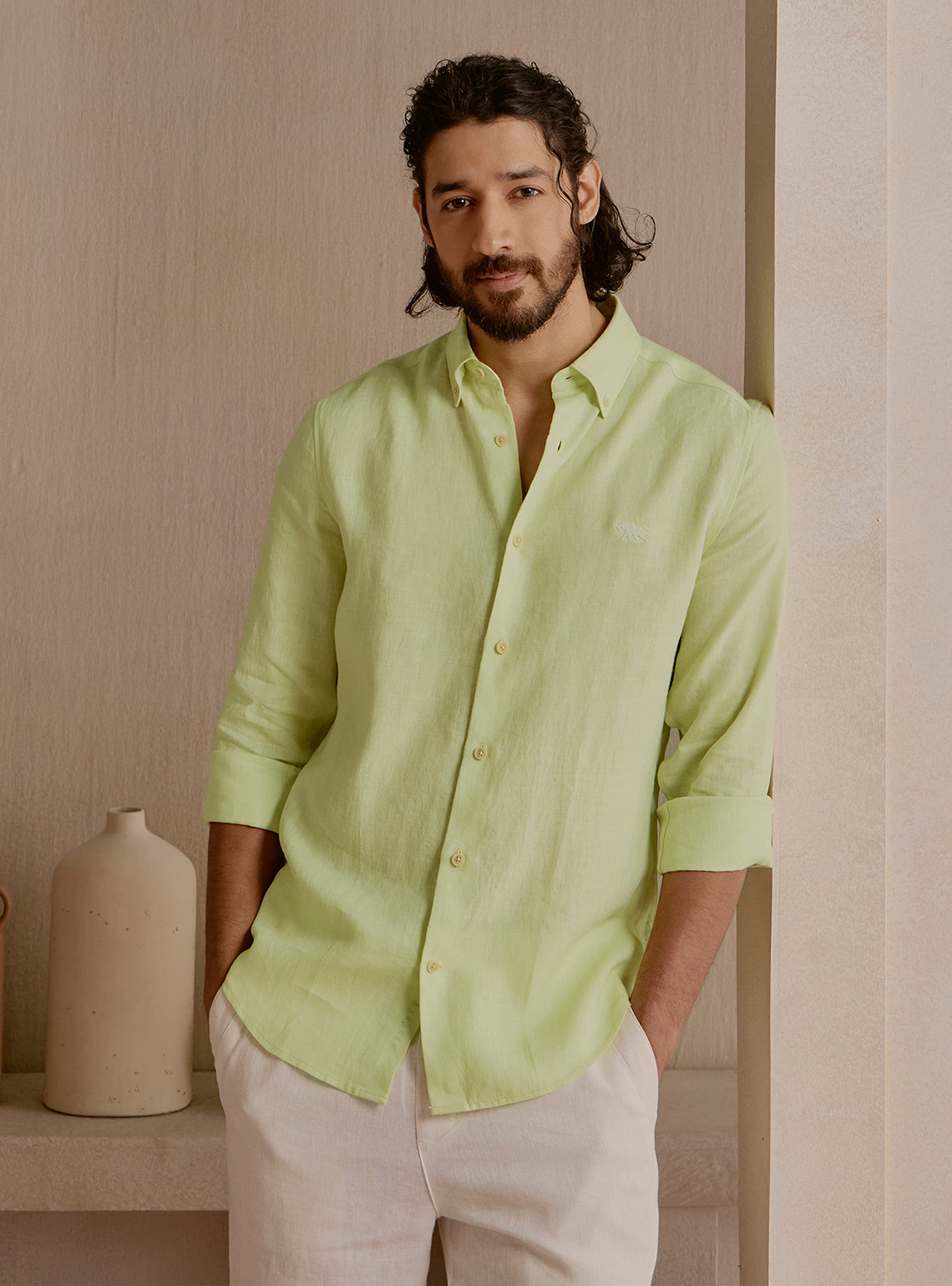 Reef Green Linen Shirt