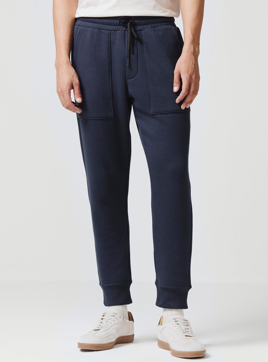 Nebula Navy Cotton Poly Joggers