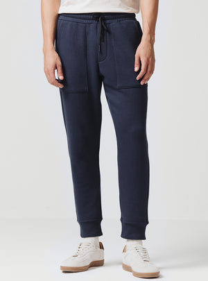 Nebula Navy Cotton Blend Joggers
