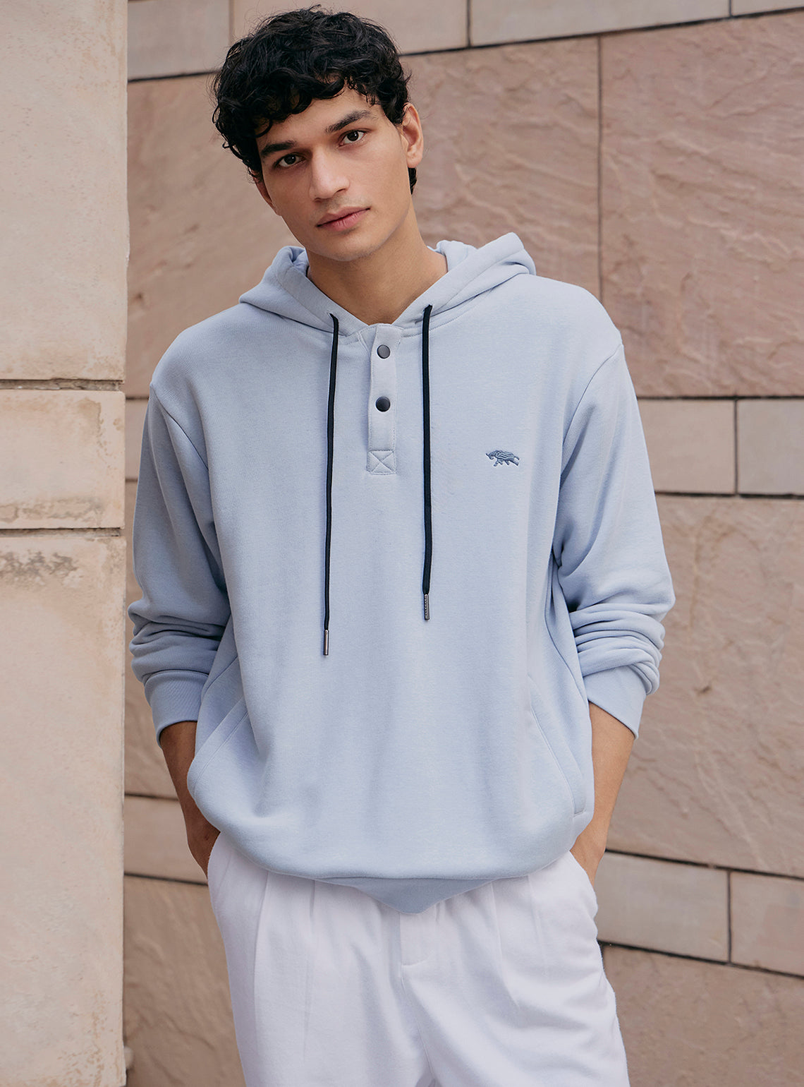 Gull Blue Cotton Triblend Pullover