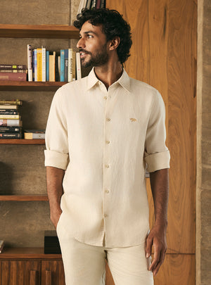 Sand Beige European Linen Shirt