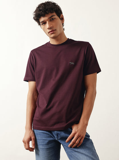 Wineberry Burgundy Cotton Crew