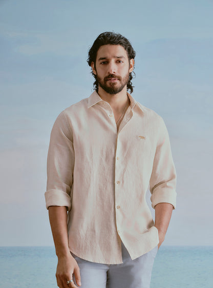Sand Beige Linen Shirt
