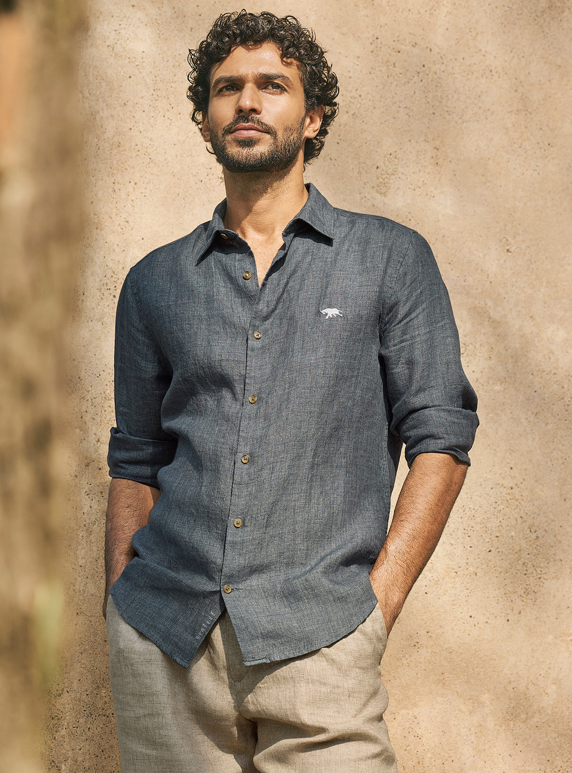 Heirloom Grey European Linen Shirt